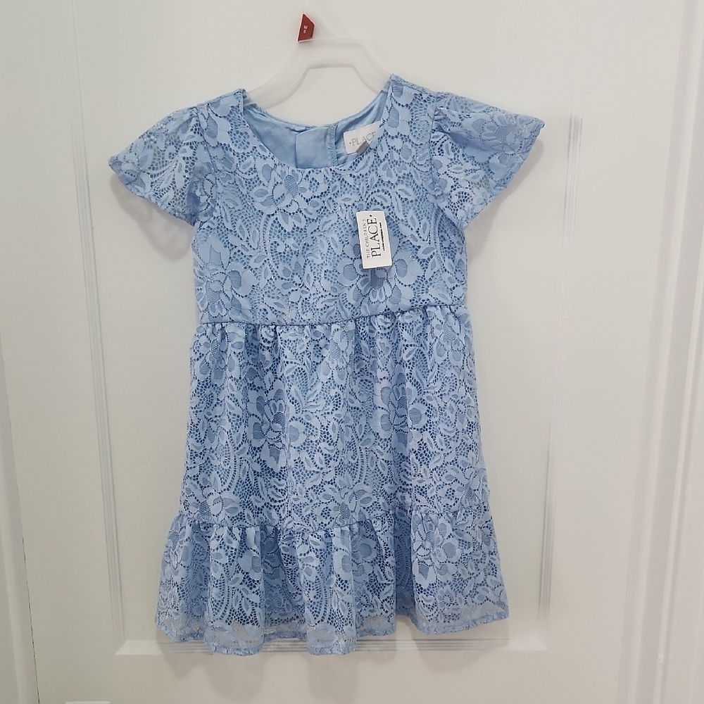 NWT The Children's Place Lace Shortsleeve Tiered Dress Size 5/6